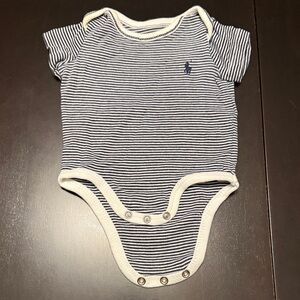 Ralph Lauren Classic Navy and White Striped Bodysuit
